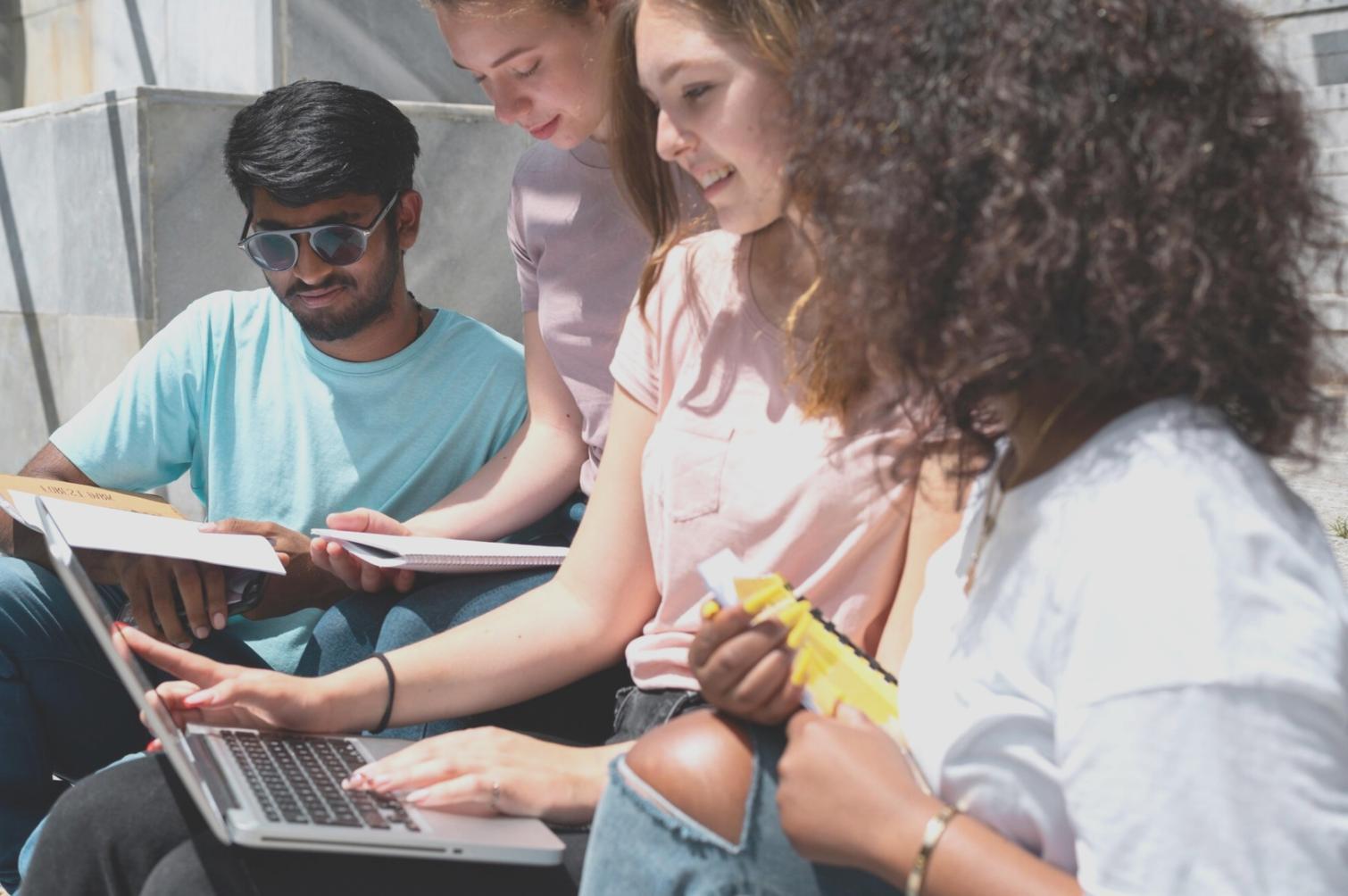 Collaborative financial planning session with real business data